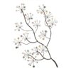 Metal Branch Jeweled Flowers Wall Art